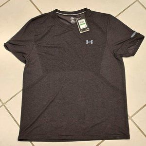 Under Armour Men's UA Seamless Stride Short Sleeve, Large, Dark Gray